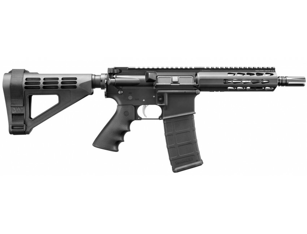 Bushmaster AR-15 Pistol Square Drop Rail 5.56/223 7" Barrel SB Arm Brace 30Rd Mag