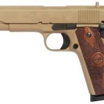 Iver Johnson 1911 A1, 45 ACP, 5", 8rd, Walnut Grips, Coyote Tan