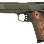 Iver Johnson 1911 Eagle, 45 ACP, 5", 8rd, Walnut Grips, OD Green