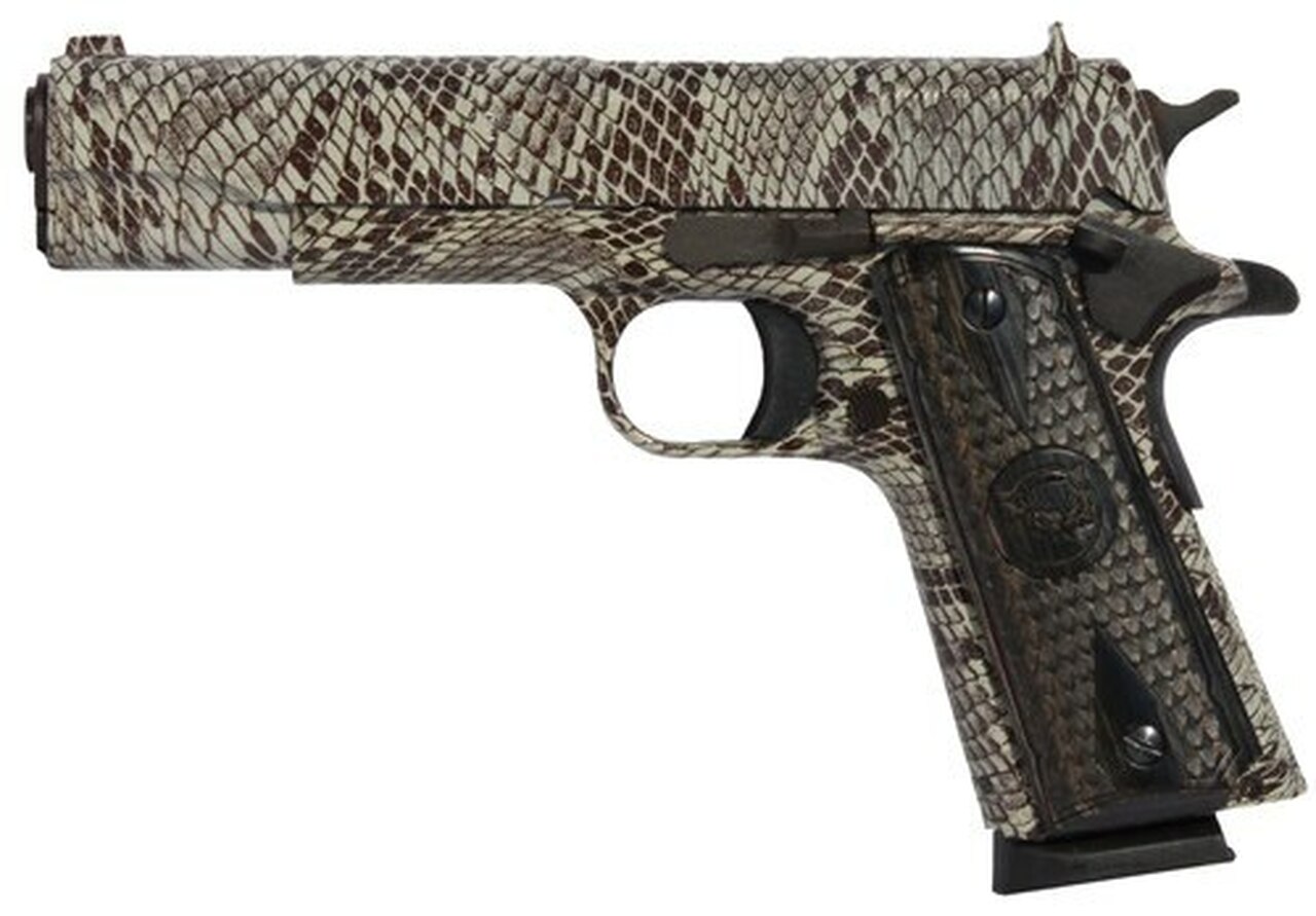 Iver Johnson 1911 A1 Government, .45 ACP, 5", 8rd, Copperhead Snakeskin