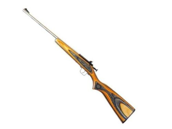 Keystone Crickett 22LR, SS Barrel, Black/Orange Laminate Stock