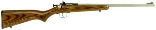 Keystone Crickett 22LR, 16.12", Laminate Brown Stock, Stainless Steel
