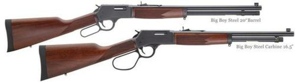 Henry Repeating Arms, Big Boy Steel, Lever Action, 45LC, 20" Barrel, Blue Finish, Straight-grip American Walnut Stock, Adjustable/Bead Sights, 10Rd