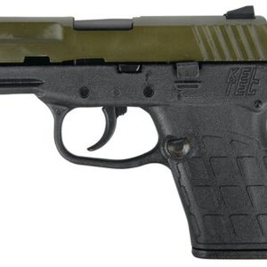 Kel-Tech PF9, 9mm, 3.1" Barrel, Green Cerakote Slide, Black Frame, 7rd