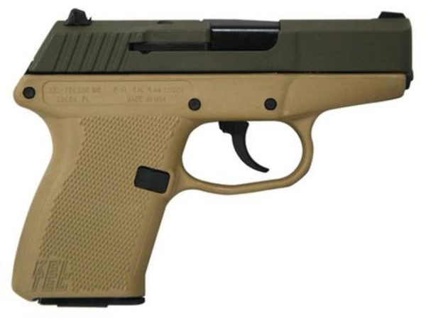 KelTec P-11 9mm 3.1 Inch Barrel Cerakote OD Green Slide Cerakote Tan Grip/Frame 10 Round