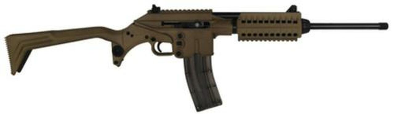 Kel-Tec SU22C Sport Utility Rifle with Charlie Stock, 22LR, 16.1", Blued, Tan Stock