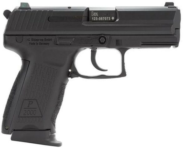 HK P2000 (V3) DA/SA, rear decocking button, three 12rd magazines and night sights