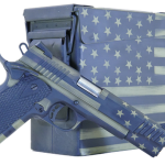 Citadel M-1911 45 ACP, 5" Barrel, Black G10 Grip American Flag, Battleworn Green Frame American Flag, Battleworn Green Slide, 8rd