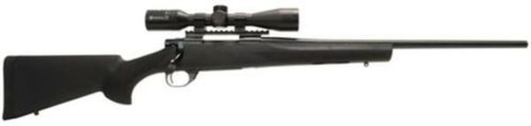 Legacy Howa/Hogue Package .243 Winchester 22" Barrel Blue Finish Hogue Overmolded Stock Black Nikko Stirling Panamax 3-9x40mm Riflescope With Rings/Base 5rd