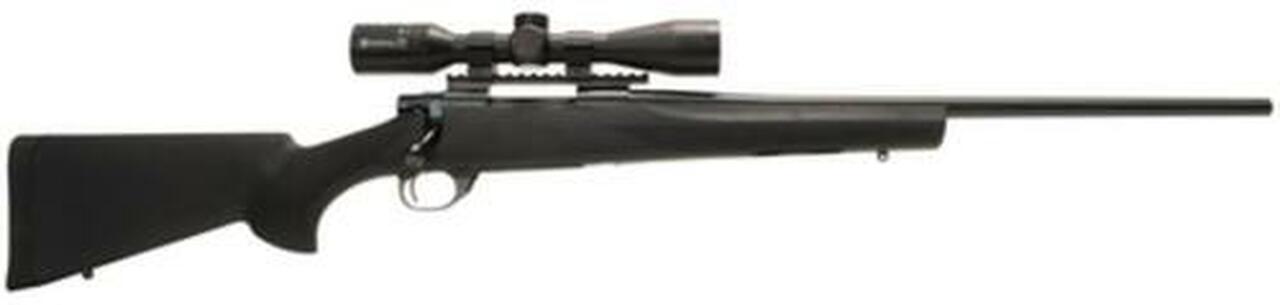 Legacy Howa/Hogue Package .25-06 Remington 22" Barrel Blue Finish Hogue Overmolded Stock Black Nikko Stirling Panamax 3-9x40mm Riflescope With Rings/Base 5rd