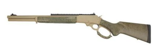 Marlin 1895 SBL Modern Lever Hunter MLH Custom Shop 45-70, 18" Barrel, Cerakote Tan, XS Ghost Ring, Happy Trigger