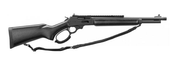 Marlin 1895 Dark, Lever Action, 444 Marlin, 16.25" Threaded Barrel, Black Matte Parkerized Finish, Black Webbed Harwood Stock, Big Loop Lever Right Hand, 5Rd, XS Lever Rail With Ghost Ring Sight