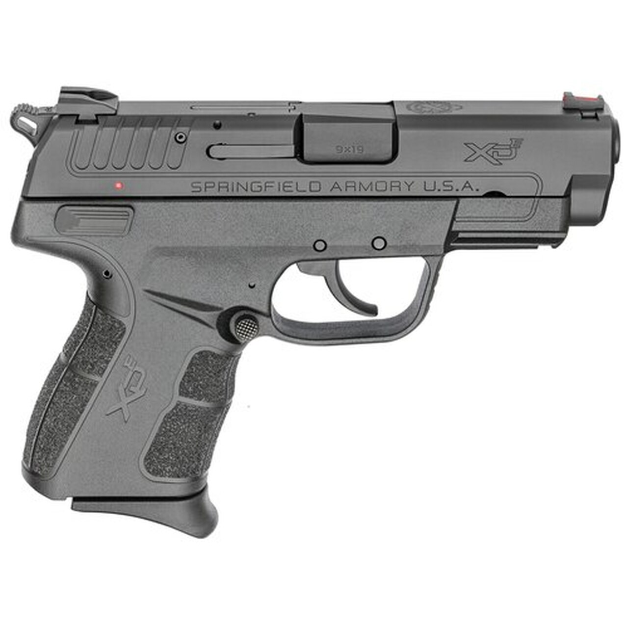 Springfield XDE Compact, 9MM, 3.8" Barrel Black, 2 Mags, 1-8Rd, 1-9Rd, Ambi Safety Combat Rear Sight