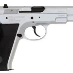 TriStar S-120 Pistol 9mm 4.7" Barrel, Black Checkered Grips Chrome, 17rd