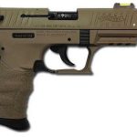 Walther P22 Semi Auto 22LR, Flat Dark Earth, Threaded Barrel, Silencer Ready, Hi Viz Sights