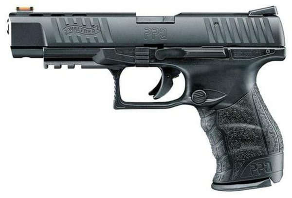 Walther PPQ M2 .22 L.R. 5" Black 10 Round, Fiber Optic Front Sight 1 Mag