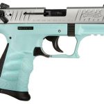 Walther P22, 22LR, 3.4", 10rd, Angel Blue Frame, Nickel Slide