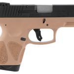 Taurus, G2S, Single Action, Sub Compact Pistol, 40 S&W, 3.25" Barrel, Polymer Frame, Tan Finish, Fixed Front Sight With Adjustable Rear, 7 Round, 2 Magazines