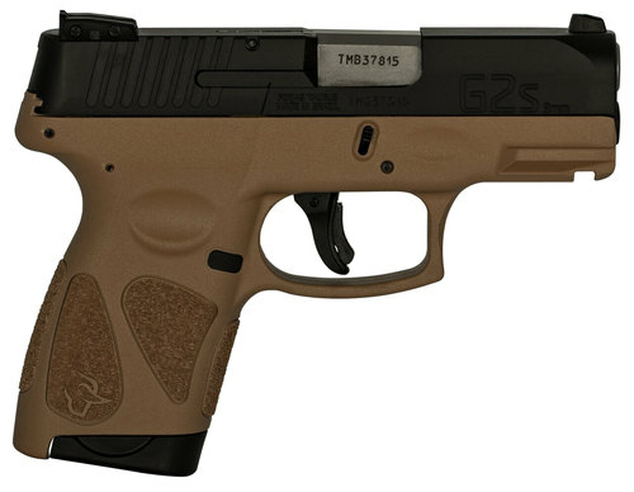 Taurus G2S, 9mm, 3.26", 7rd, Black Carbon Slide, Tan Frame