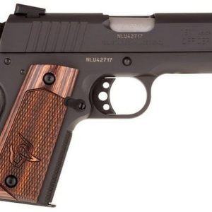 Taurus 1911 Officer, 45 ACP, 3.5" Barrel, 6rd, Novak Sights, Walnut Grips, Black