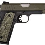 Taurus 1911 Commander 45 ACP, 4.2" Barrel, Adjustable Sights Black Frame, Green Slide, 8rd