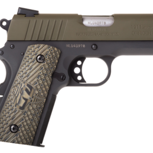 Taurus 1911 Officer, .45 ACP, 3.5" Barrel, 6rd, Green Slide, Black