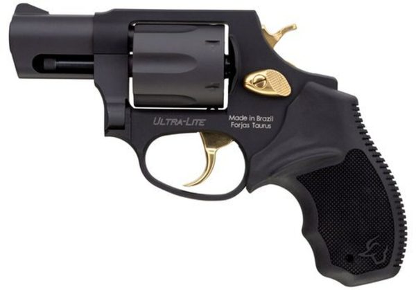 Taurus 856 38 Special, 2" Barrel, Black Rubber Grip Gold Accents, 6rd