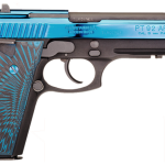 Taurus 92 9mm, Polished PVD Blue Slide, G10 Blue and Black Grips, 17rd