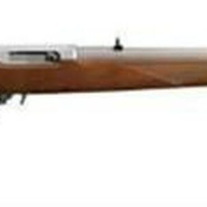 Ruger 10/22 22LR, 22", Stainless Steel, Checkered Wood Stock, Adjustable Rear Sight
