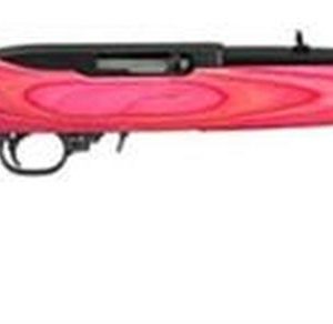 Ruger 10/22 Semi Auto Rifle, Pink Laminate Stock, Blue, 16" Barrel