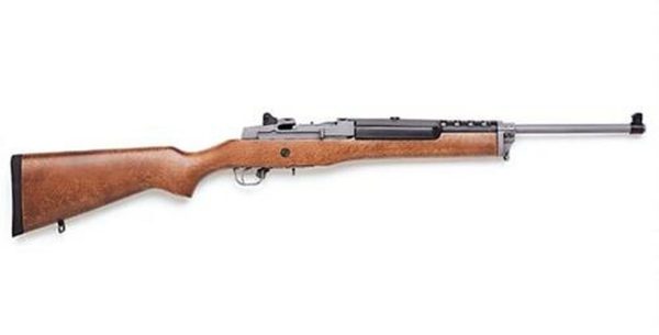 Ruger Mini 14, .223/5.56, 18.5", 5rd, Hardwood Stock, Stainless Steel