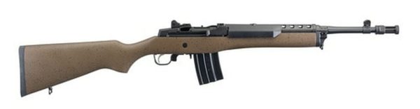Ruger Mini-14 Tactical 5.56/.223, 16.1" Barrel, Speckled Brown/Black Hardwood Stock, Black, 20rd