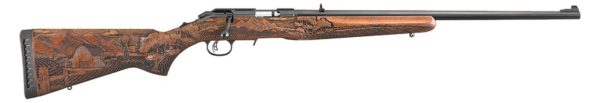 Ruger American Rimfire Farmer 17hmr 22" Barrel Engraved Wood Stock 9rd Mag