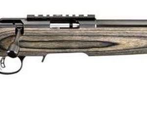 Ruger American Target .17 HMR 18 Inch Threaded Barrel Satin Blue Finish Picatinny Rail Black Laminate Stock 10 Round