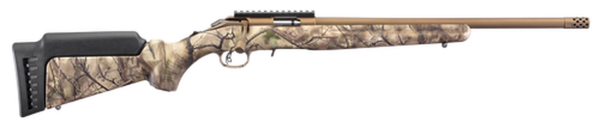 Ruger American Rimfire Standard 17HMR, 18" Threaded Barrel, Bronze, Camo, 9rd