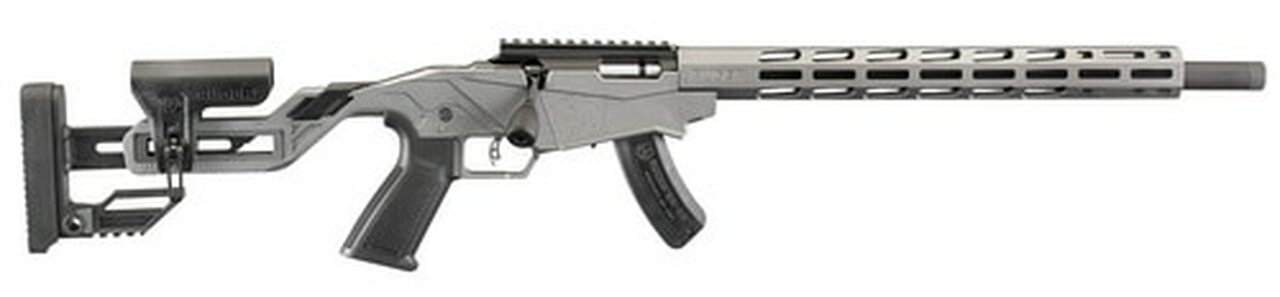 Ruger Precision Rimfire, TALO, Bolt, 22 LR, 18", Gray, Adjustable, Right Hand, Threaded, 15Rd