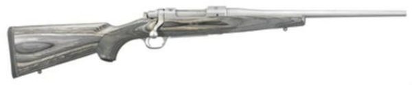 Ruger M77 Hawkeye Compact .223 Remington 16.5 Inch Stainless Steel Barrel Black Laminate Stock No Sights 5 Rounds