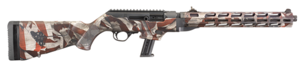 Ruger PC Carbine 9mm, 16.12" Threaded Barrel, American Flag, 10rd