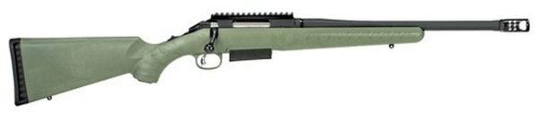 Ruger American Predator 450 Bushmaster, 16.25" Barrel, Adjustable Trigger, Green Synthetic Stock