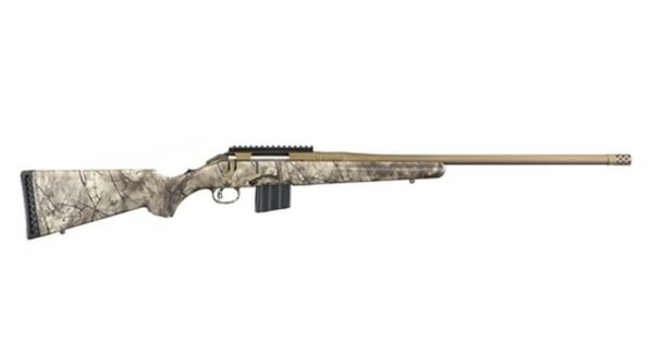 Ruger American .350 Legend, 22" Barrel, Go Wild Camo Stock, Bronze, 5 Rd