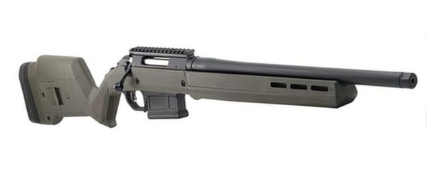 Ruger American Magpul Hunter, 6.5 Creedmoor, 18" Barrel, 5rd, Optics Ready, OD Green 5rd Mag