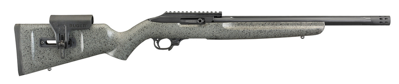 Ruger Custom Shop 10/22 Competition, .22 LR, 16" Fluted Barrel, Brake, Speckled Gray Stock, 10rd Mag