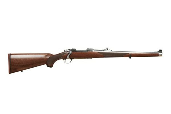 Ruger M77 MkII International 243 Win 18.5" Barrel Full Walnut Stock, Brushed SS Finish
