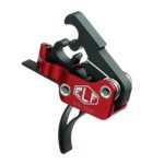 Elftmann Tactical AR-15 Service Trigger, Curved, Drop-In, 4-7lbs, Black/Red