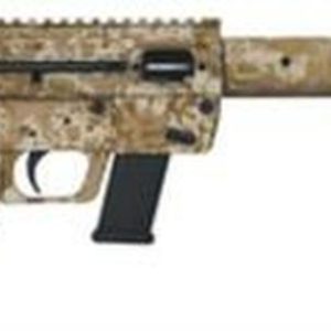 Just Right Carbine Takedown 9mm 17" Threaded Barrel Collapsible M4 Stock Desert Camo Finish Quad Rail Forend 17rd Glock or Glock Style Magazine
