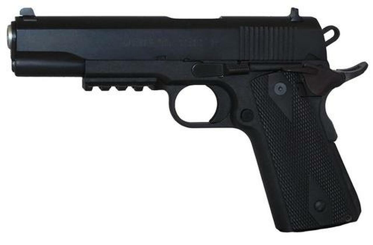 EAA Witness Elite 1911 Polymer Single Stack 45 ACP 5.0" Barrel, Wood Grip Black, 8rd