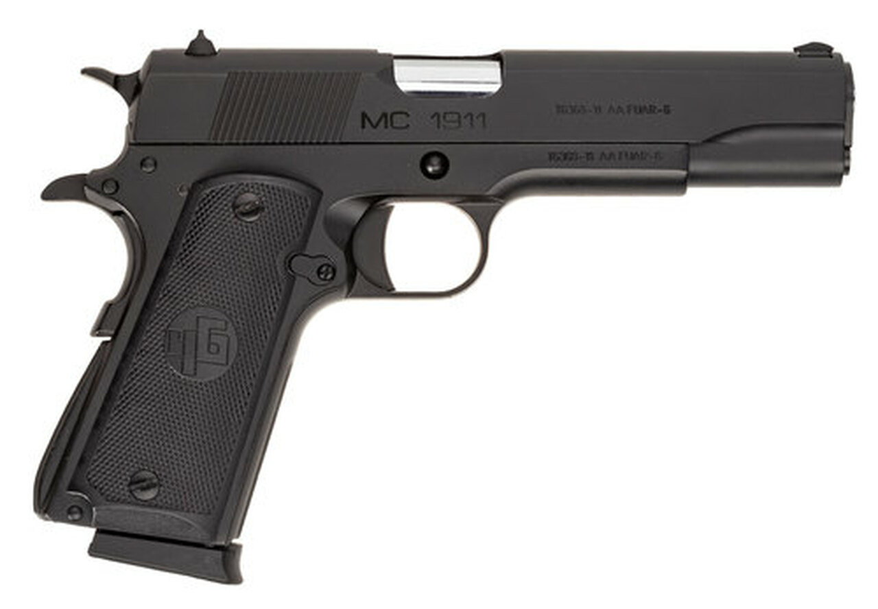 Girsan MC1911S, .45 ACP, 5" Barrel, Fixed Novak Sights, Black, 8rd