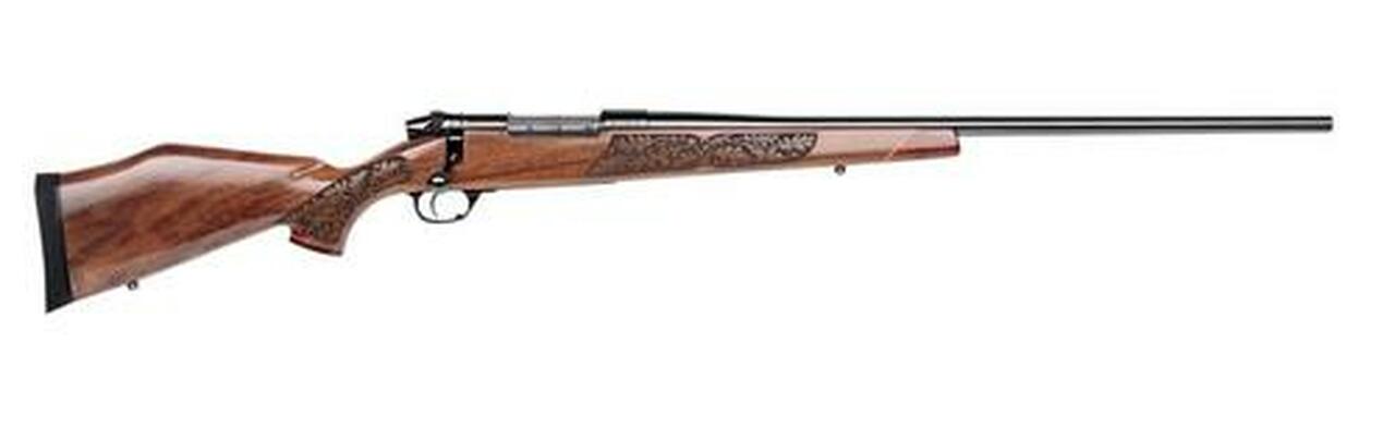 Weatherby Mark V Lazermark, .300 Wby Mag, 26", Blued, Laser Carved Walnut Stock