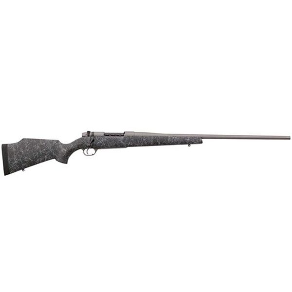 Weatherby Mark V Weathermark 6.5-300 Weatherby Mag, 26" Tac Gray Cerakote, Gray Webbing, Monte Carlo, RH, 3rd