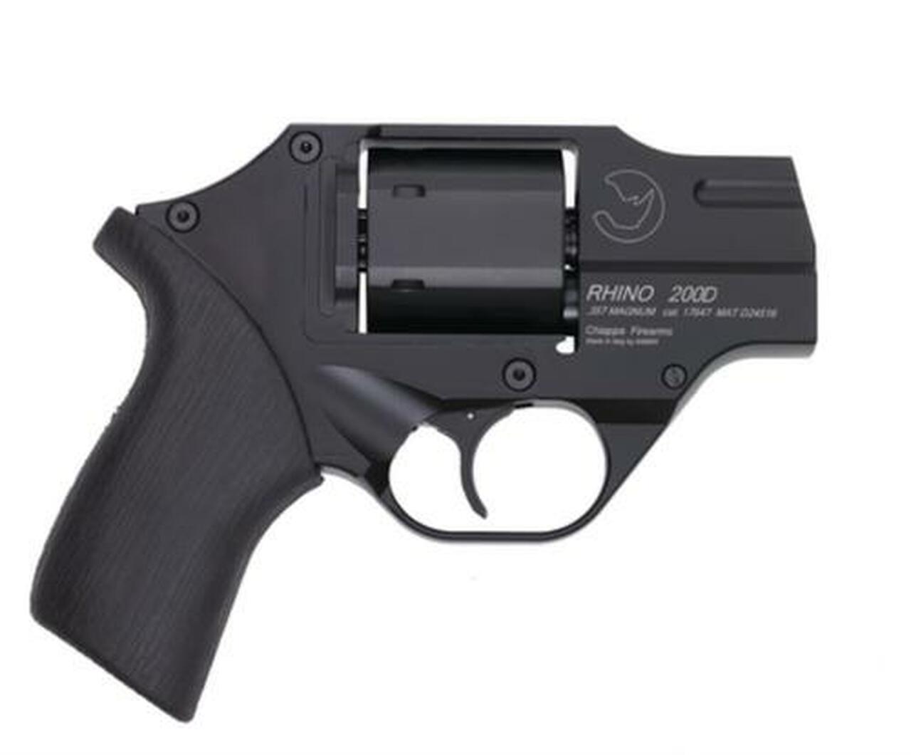 Chiappa Rhino 200D .40 SW DAO, Black, Holster, jMoonclips, 6rd
